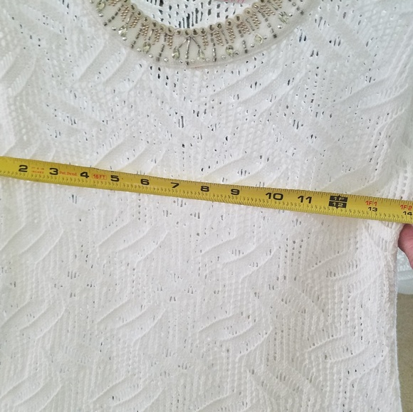 WHBM beautiful White Tunic Sweater - Picture 3 of 9